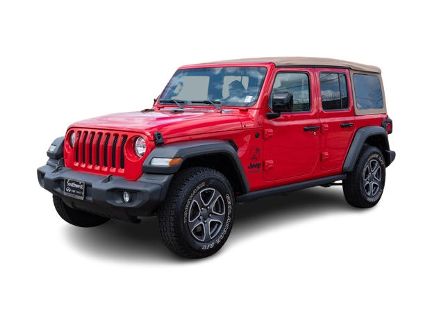 Used 2020 Jeep Wrangler Unlimited Black and Tan with VIN 1C4HJXDN0LW161545 for sale in Casper, WY