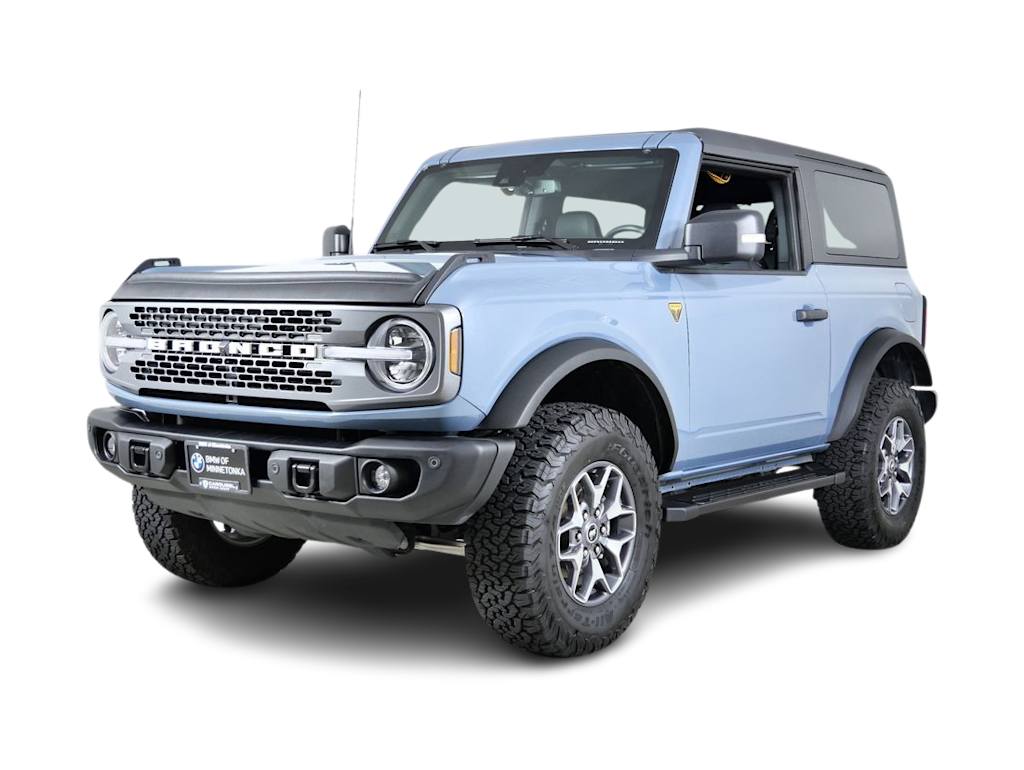 Used 2023 Ford Bronco 2-Door Badlands with VIN 1FMDE5CP9PLB76915 for sale in Maplewood, Minnesota