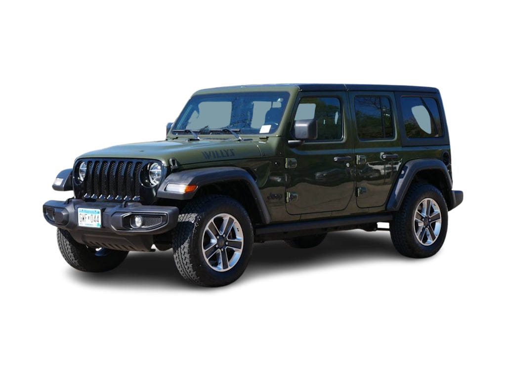 Certified 2021 Jeep Wrangler Unlimited Willys with VIN 1C4HJXDG0MW637618 for sale in Wayzata, Minnesota