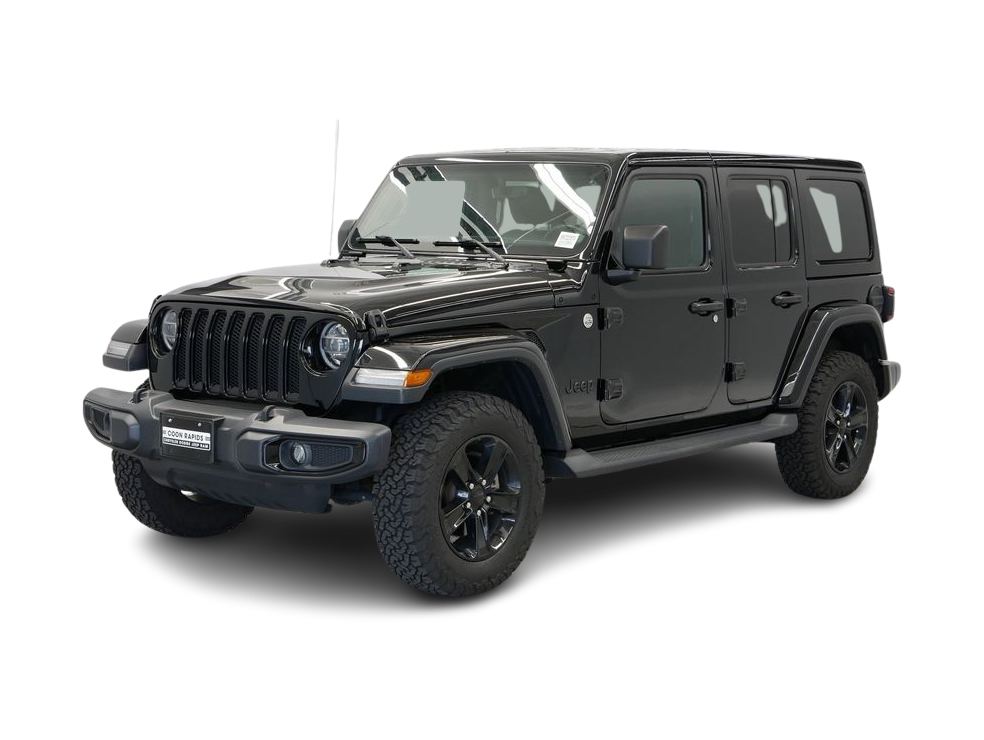 Certified 2020 Jeep Wrangler Unlimited Sahara Altitude with VIN 1C4HJXEG8LW125487 for sale in Maplewood, Minnesota