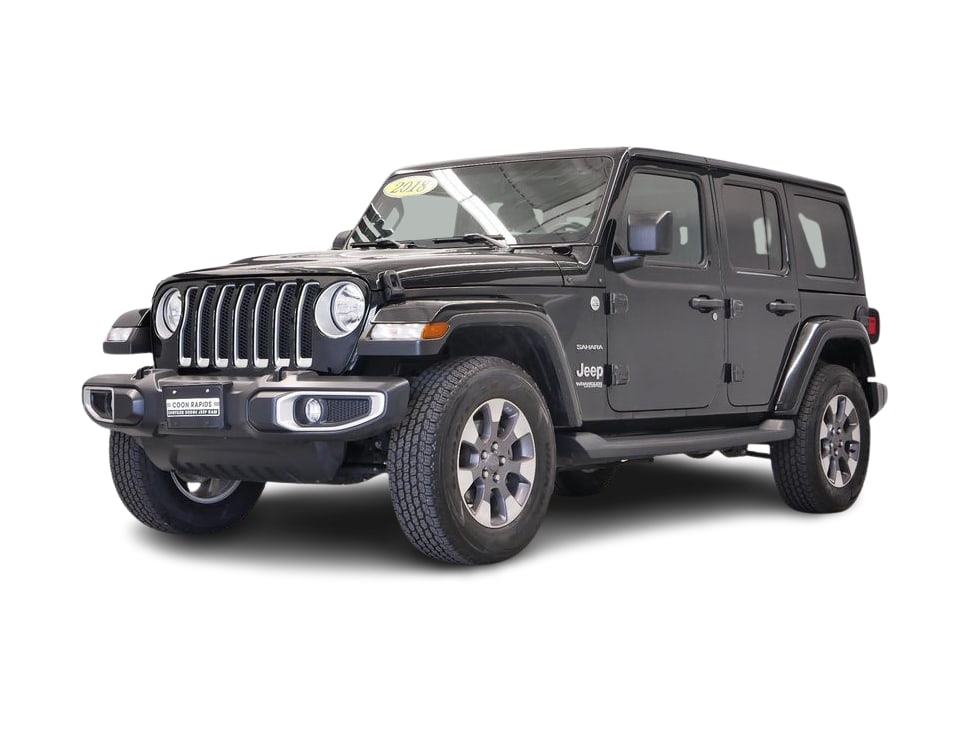 Certified 2018 Jeep All-New Wrangler Unlimited Sahara with VIN 1C4HJXEN4JW204473 for sale in Maplewood, Minnesota