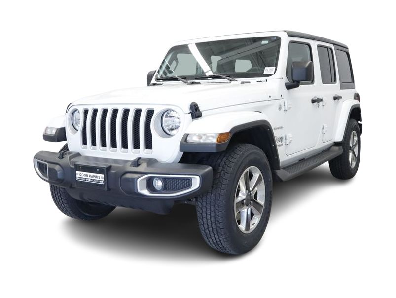 Used 2021 Jeep Wrangler Unlimited Sahara with VIN 1C4HJXEN9MW745992 for sale in Coon Rapids, Minnesota