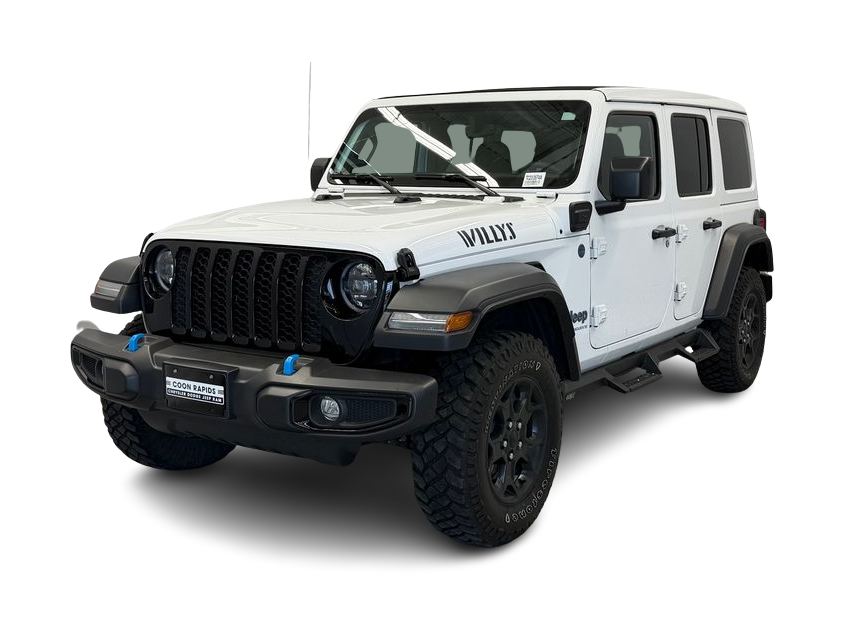 Used 2023 Jeep Wrangler 4xe Willys 4XE with VIN 1C4JJXN64PW663165 for sale in Coon Rapids, Minnesota