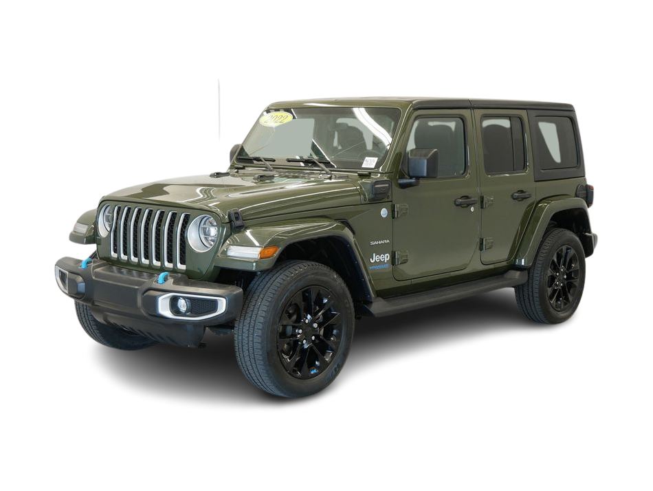 Certified 2022 Jeep Wrangler Unlimited Sahara 4XE with VIN 1C4JJXP66NW173174 for sale in Saint Paul, Minnesota
