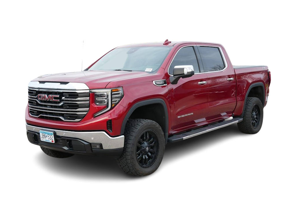 Certified 2022 GMC Sierra 1500 SLT with VIN 3GTUUDEL0NG529399 for sale in Maplewood, Minnesota