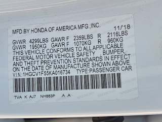 2019 Honda Accord EX-L - Photo 18