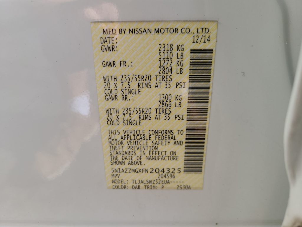 Thumbnail: 2015 Nissan Murano - 18