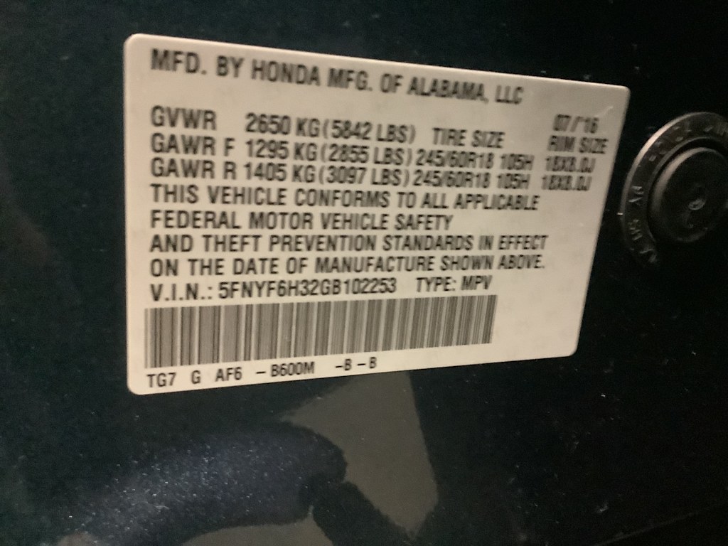 Thumbnail: 2016 Honda Pilot - 19