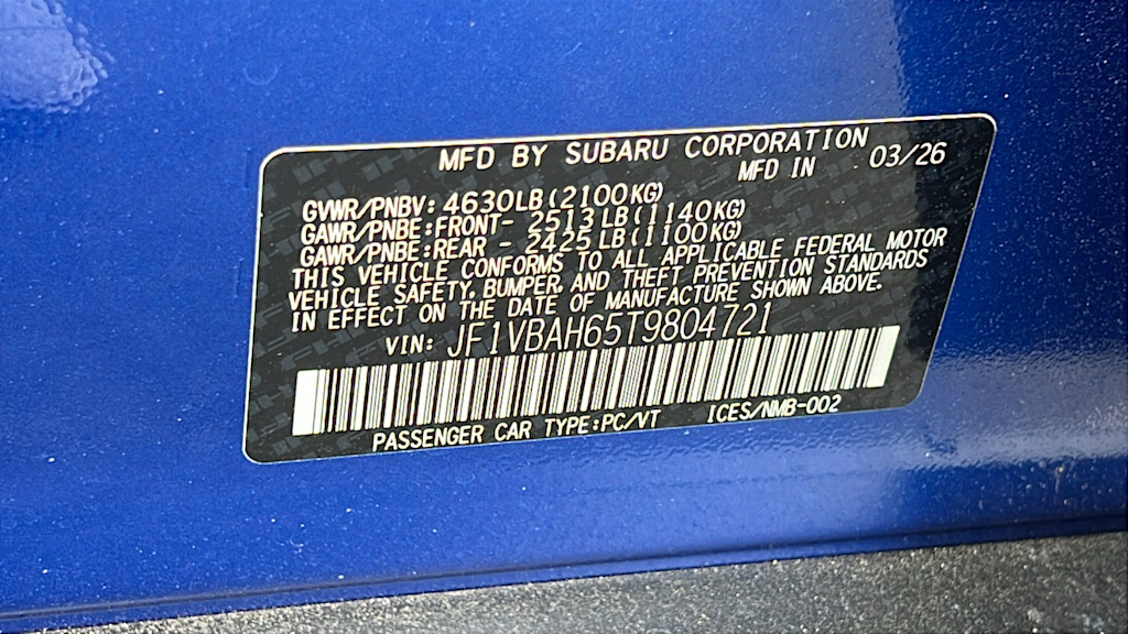 Thumbnail: 2026 Subaru WRX - 19