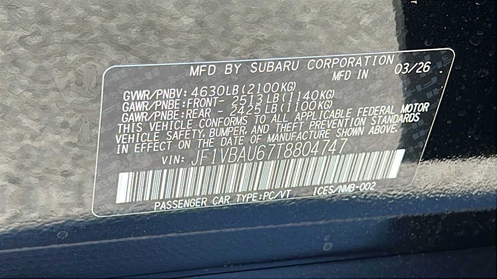 Thumbnail: 2026 Subaru WRX - 19