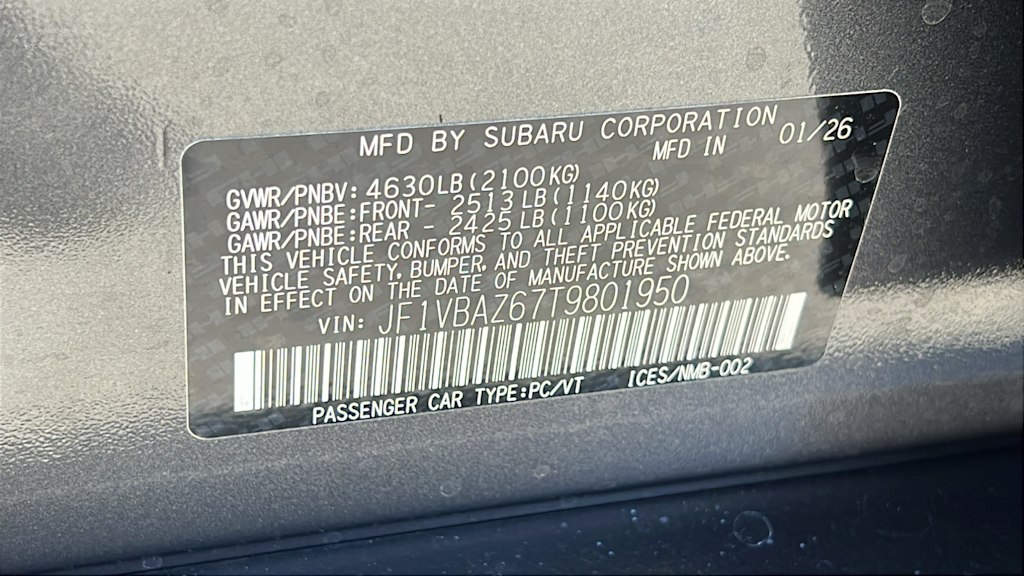 Thumbnail: 2026 Subaru WRX - 20