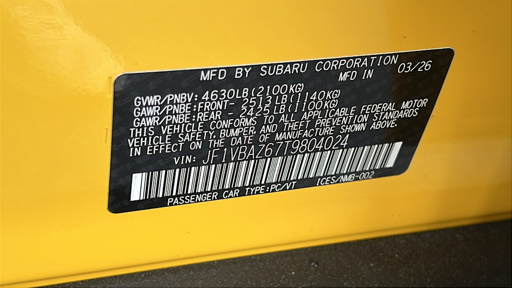 Thumbnail: 2026 Subaru WRX - 19
