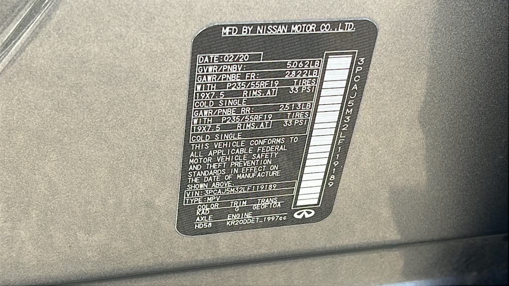 Thumbnail: 2020 INFINITI QX50 - 18