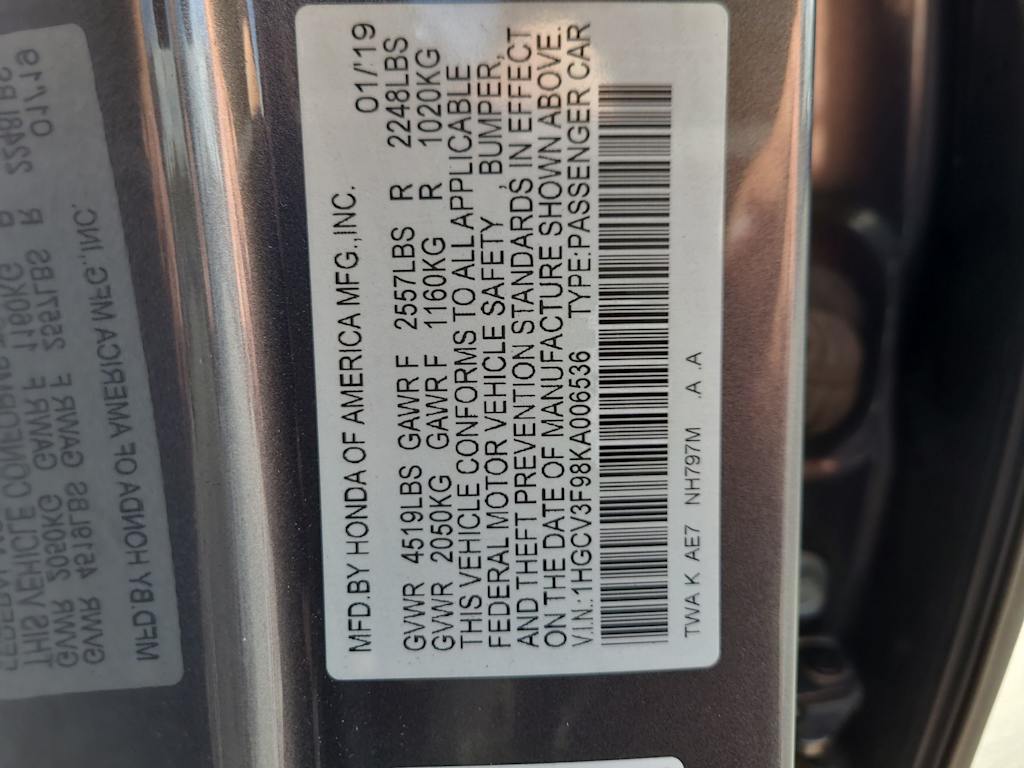 2019 Honda Accord Touring 18