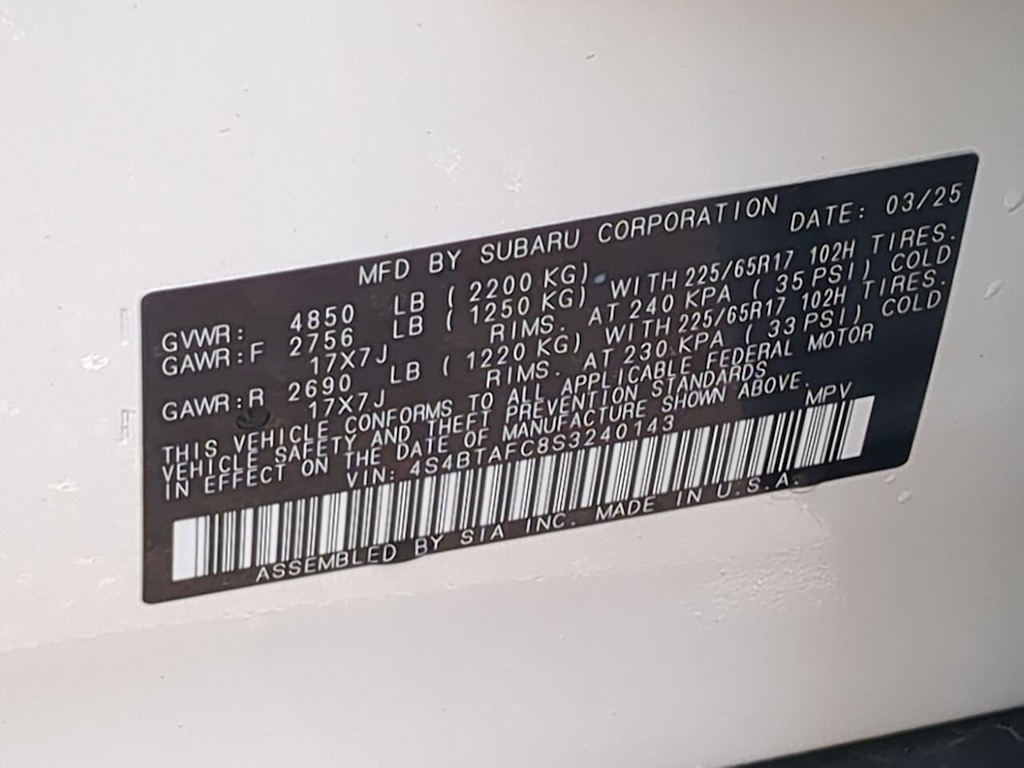 2025 Subaru Outback Premium 20