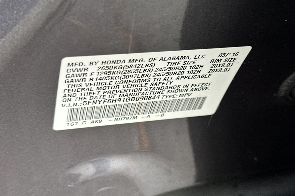 Thumbnail: 2016 Honda Pilot - 17