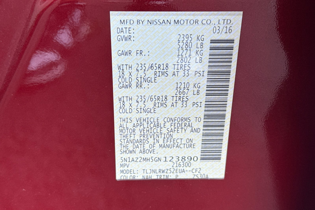 Thumbnail: 2016 Nissan Murano - 17