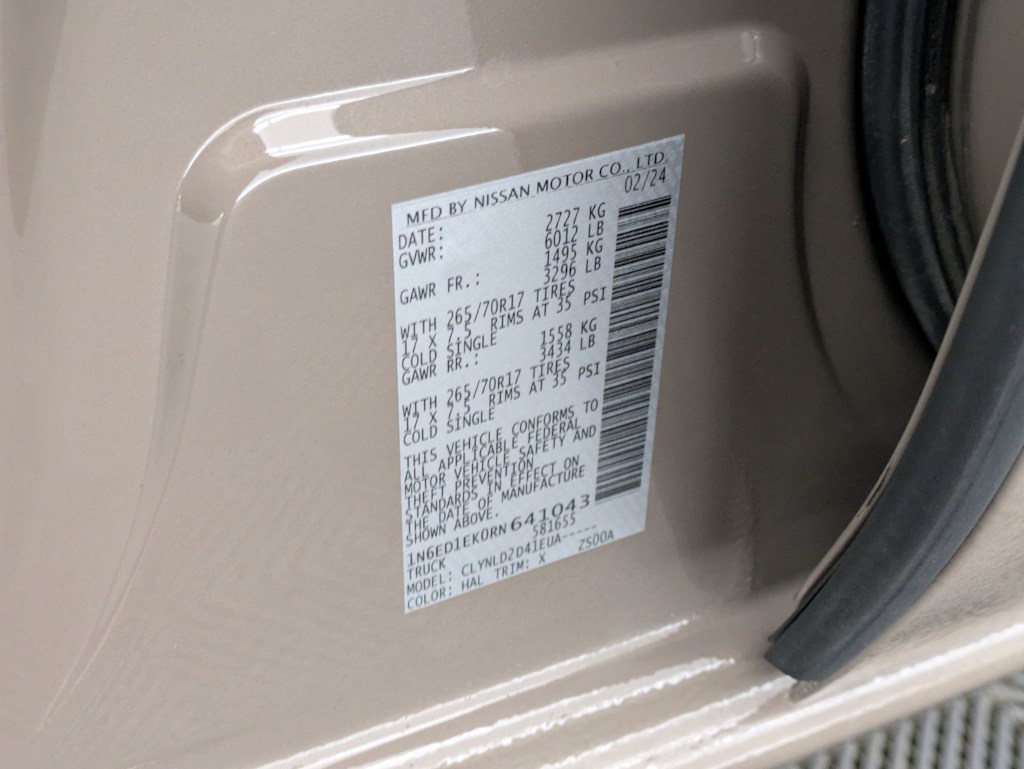 2024 Nissan Frontier PRO-4X 20