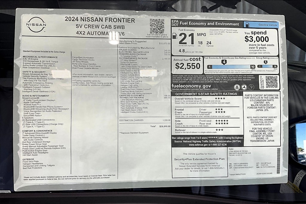 2024 Nissan Frontier SV 30