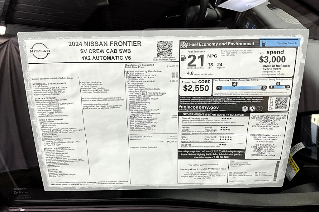 2024 Nissan Frontier SV 30