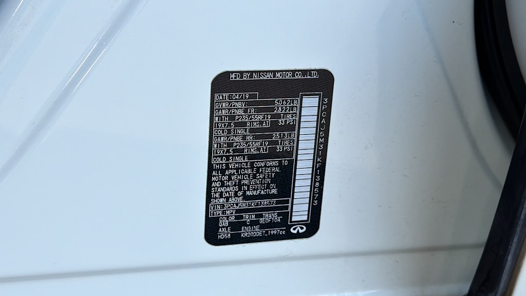 Thumbnail: 2019 INFINITI QX50 - 19