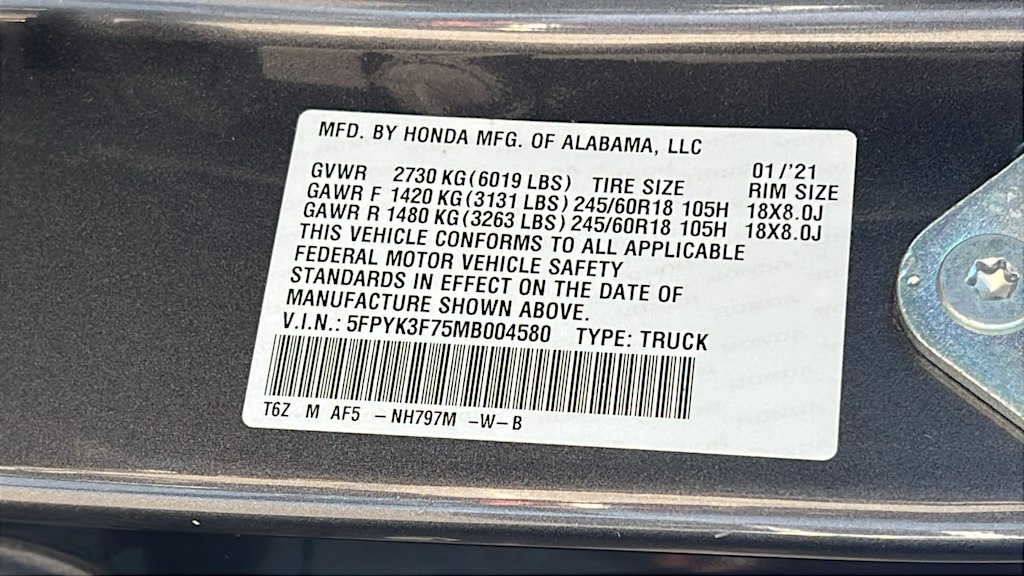 Thumbnail: 2021 Honda Ridgeline - 19