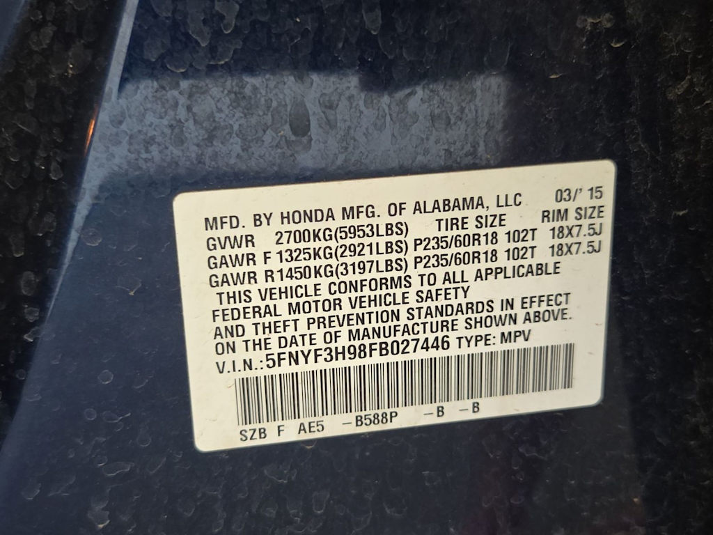 2015 Honda Pilot Touring - Photo 19