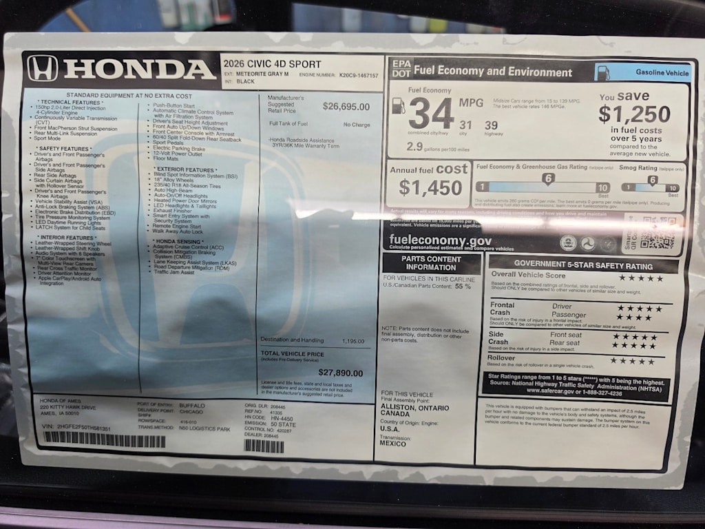 Thumbnail: 2026 Honda Civic - 10