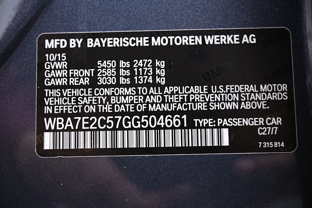Thumbnail: 2016 BMW 7 Series - 14