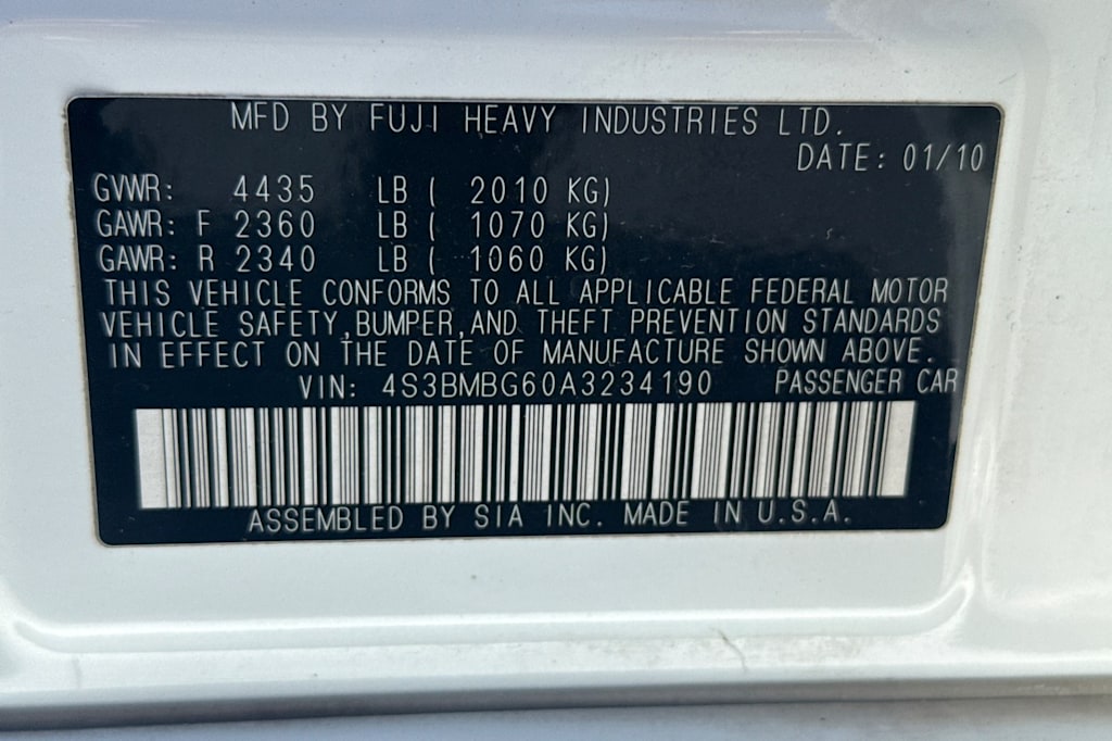 Thumbnail: 2010 Subaru Legacy - 16