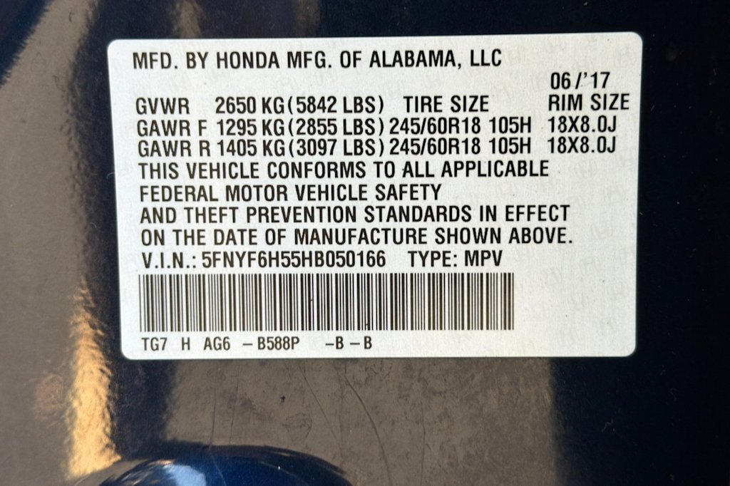 Thumbnail: 2017 Honda Pilot - 17