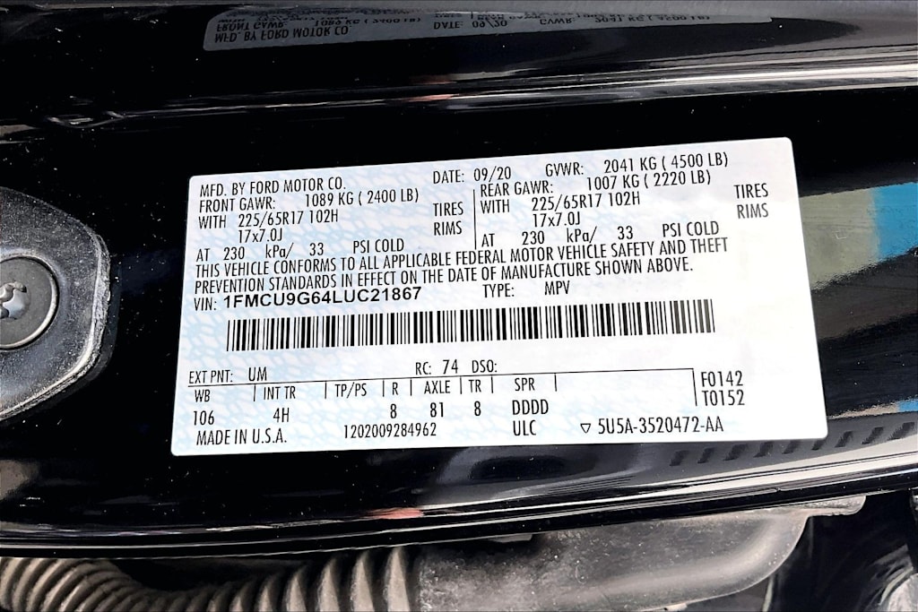 Thumbnail: 2020 Ford Escape - 20