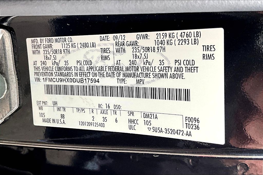 2013 Ford Escape SEL 20