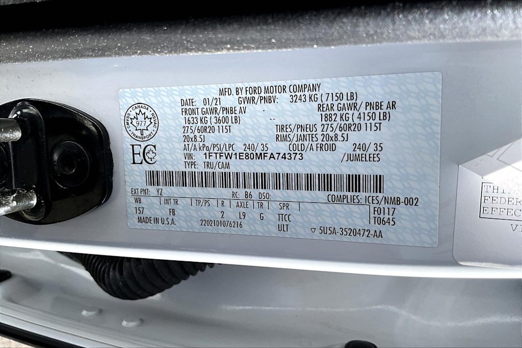 2021 Ford F-150 XLT 20