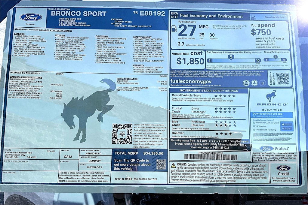 Thumbnail: 2026 Ford Bronco Sport - 23