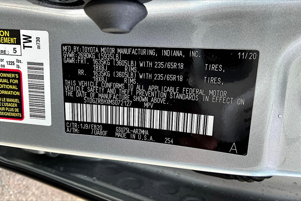 2021 Toyota Highlander XLE 20