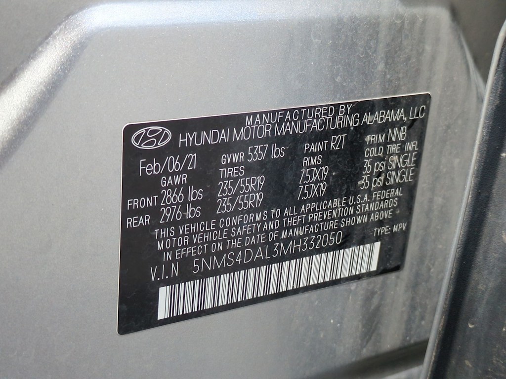 2021 Hyundai Santa Fe Limited 19