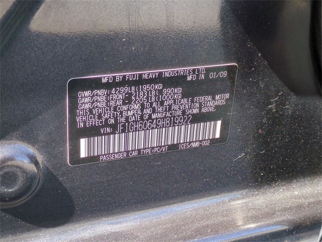2009 Subaru Impreza Base 19