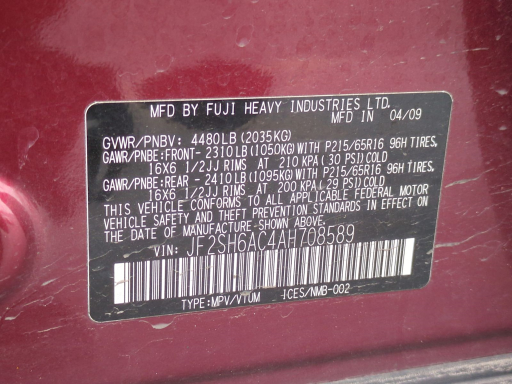 Thumbnail: 2010 Subaru Forester - 18