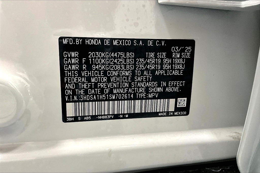 2025 Acura ADX A-SPEC 19