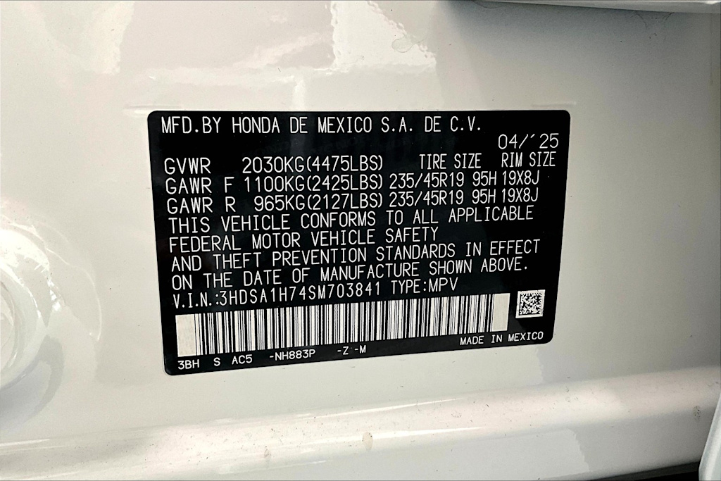 2025 Acura ADX A-SPEC 20