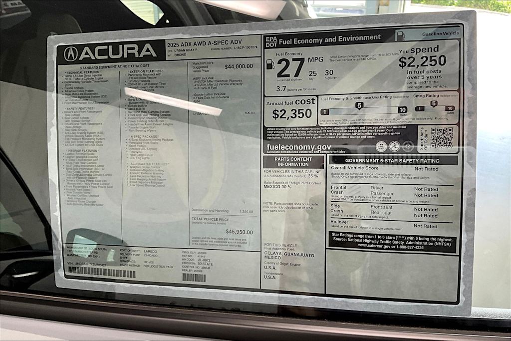 2025 Acura ADX A-SPEC 18