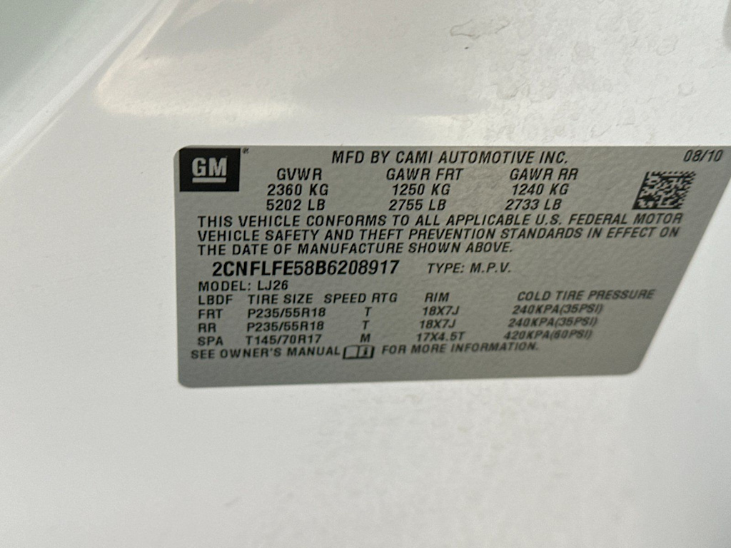 Thumbnail: 2011 Chevrolet Equinox - 17