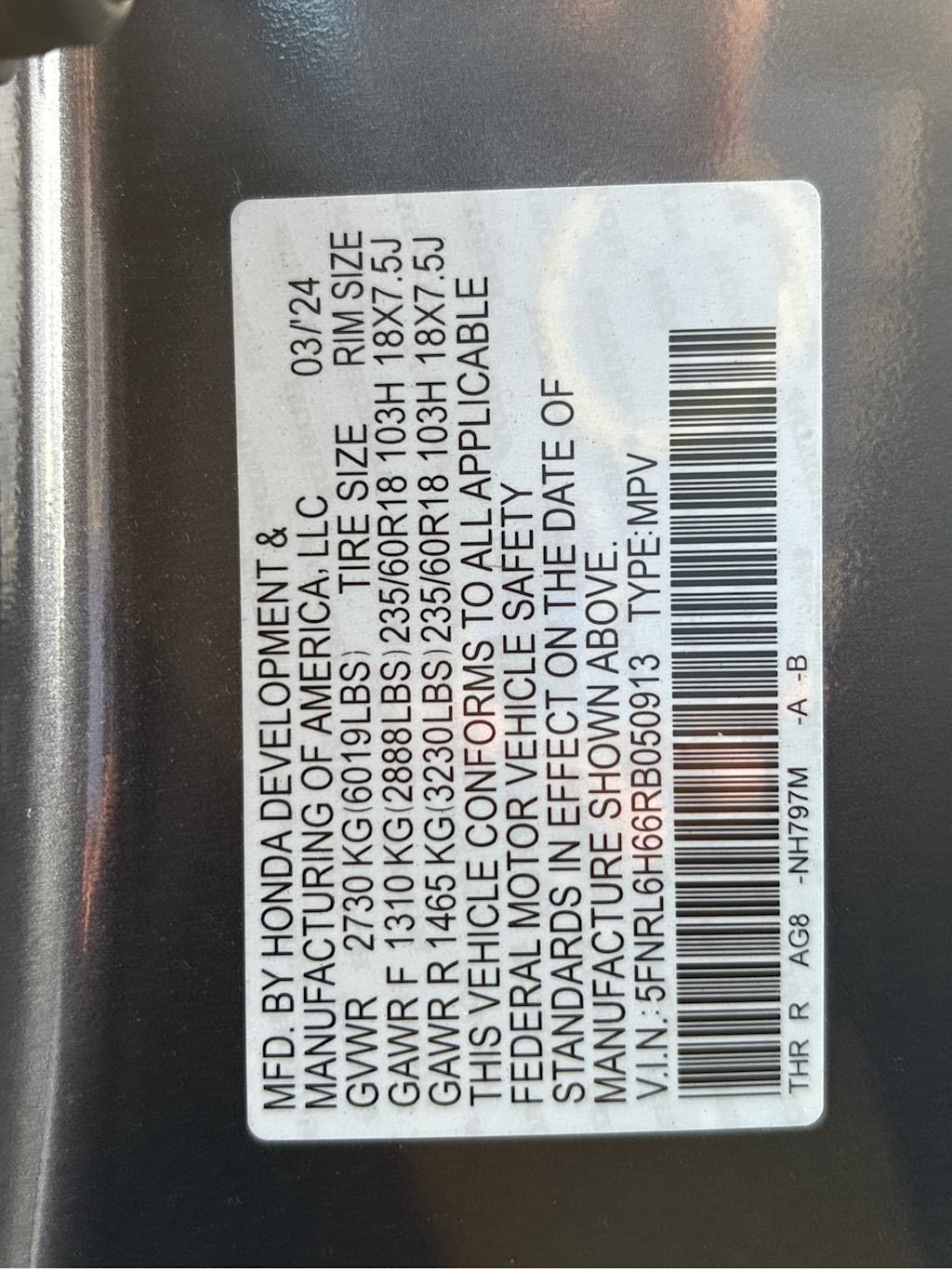 Thumbnail: 2024 Honda Odyssey - 18