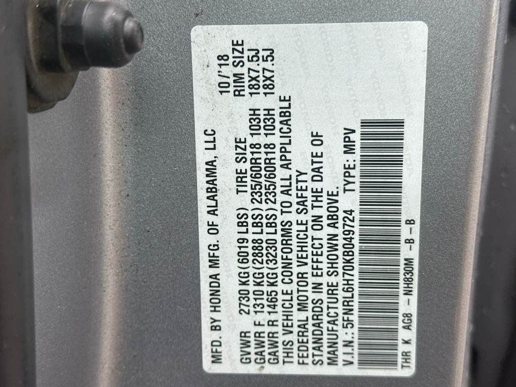 Thumbnail: 2019 Honda Odyssey - 16