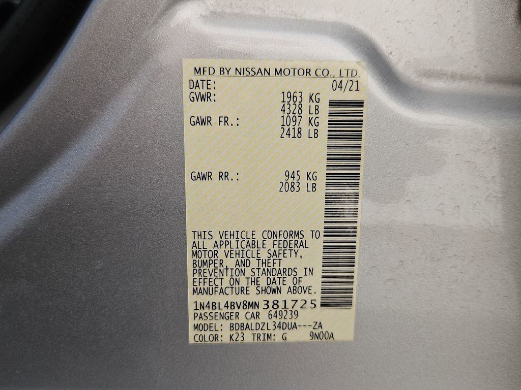 Thumbnail: 2021 Nissan Altima - 20