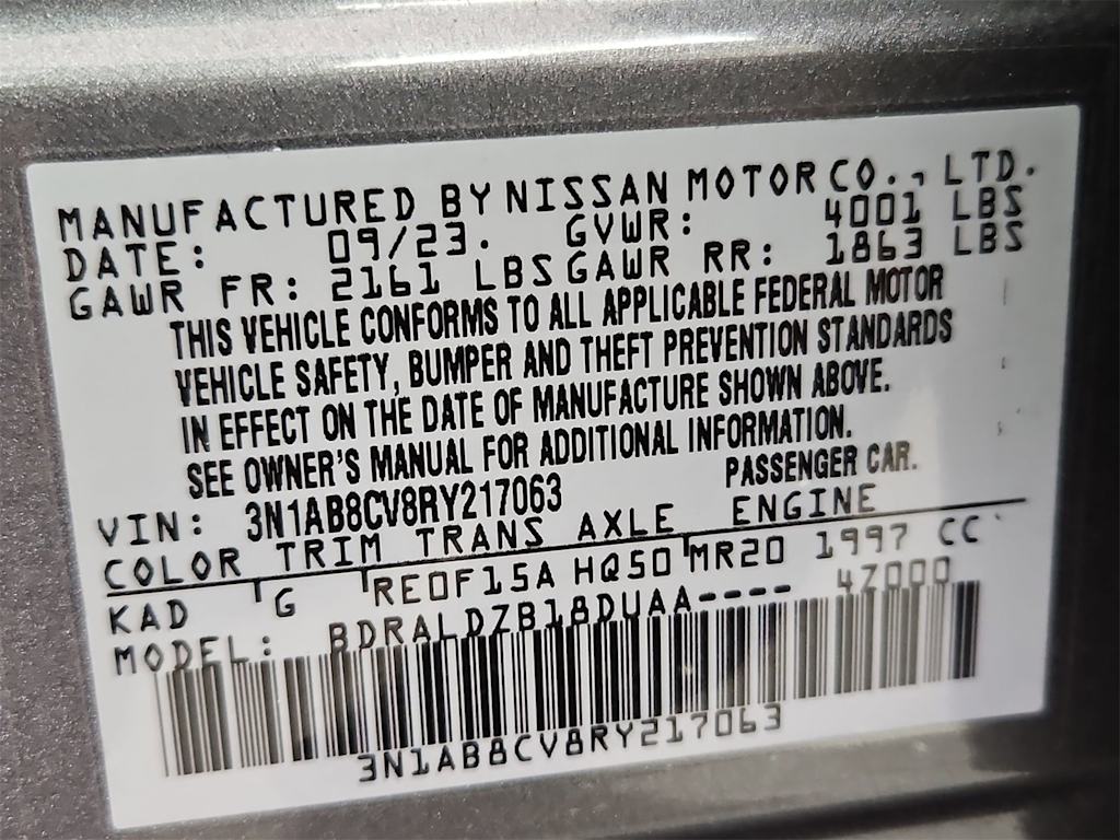2024 Nissan Sentra SV 20