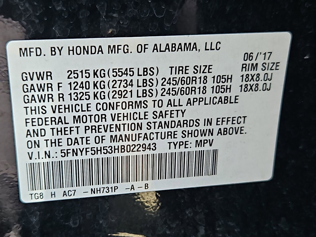 Thumbnail: 2017 Honda Pilot - 21