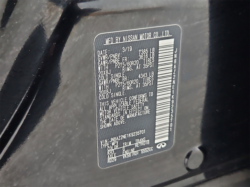 Thumbnail: 2019 INFINITI QX80 - 20