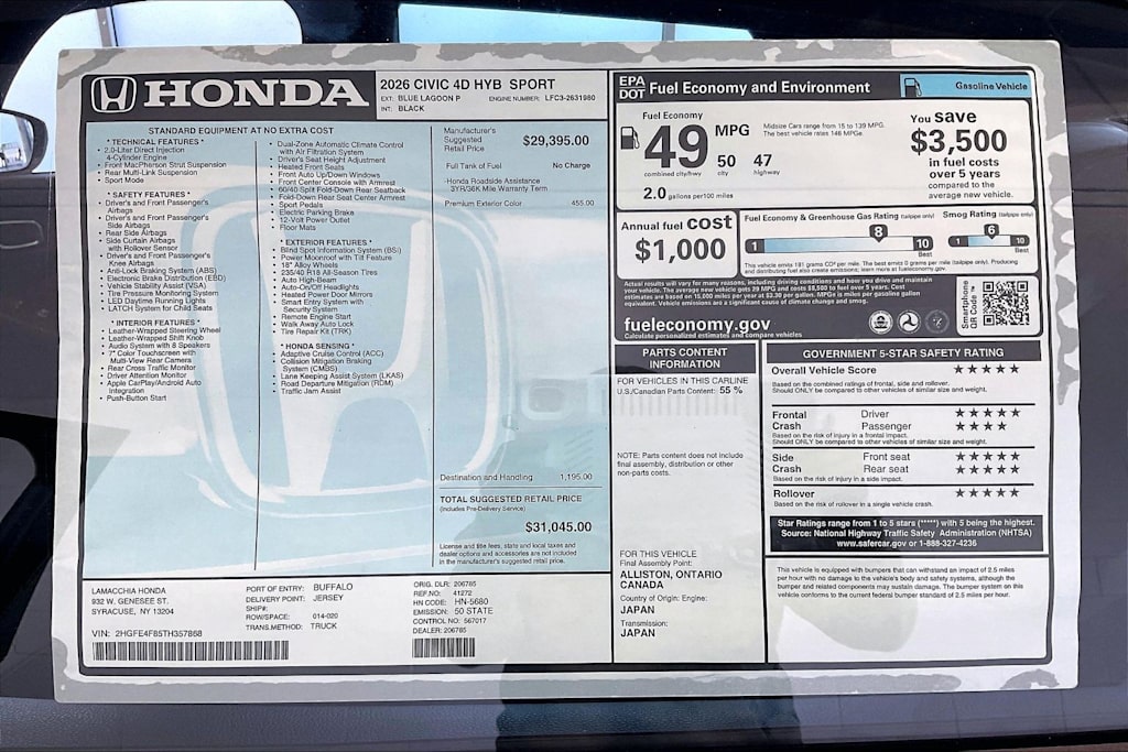 Thumbnail: 2026 Honda Civic - 20